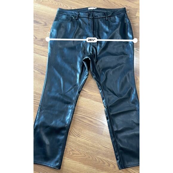 Good American GOOD ICON FAUX LEATHER PANTS size 20 - Picture 8 of 11